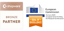 Shopware Partner und Horizon 2020 Award Logos
