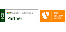 Awards Microsoft Partner und TYPO3 Platinum Partner